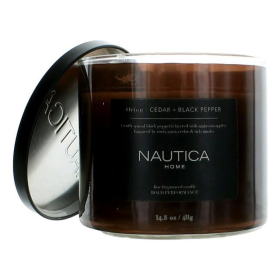 Nautica 14.5oz Soy Wax Blend 3 Wick Candle - Orion Cedar & Black Pepper