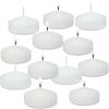 KBLLUNH 12 Pack White Unscented Floating Candles 2 inch for Centerpieces, Wedding Party