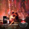 USB LED Star Night Light Music Starry Water Wave LED Projector Light Bluetooth Projector Sound-Activated Projector Light Decor