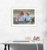 "Boy and Girl Sitting" By Georgia Janisse, Printed Wall Art, Ready To Hang Framed Poster, White Frame