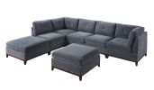 Modular Living Room Furniture Corner Wedge Ash Chenille Fabric 1pc Cushion Wedge Sofa Couch.