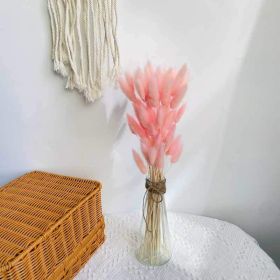 Dried Flowers Pampas Grass Mixed Bunny Rabbit Tail Lagurus Bouquet Wedding Christmas Decoration Natural Reed Flower Home Decora (Color: pink rabbit tail)