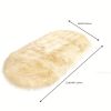 1pc, Oval Plush Rug, Bedside Foot Cushion, Sofa Foot Cushion, Carpet Floor Mat, 23.62*47.24inch, Floor Decor